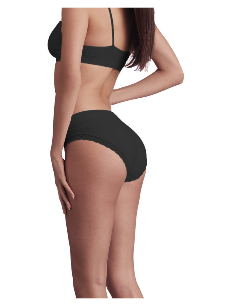 Σλιπ microfibra με δαντέλα στο τελείωμα BELLISSIMA