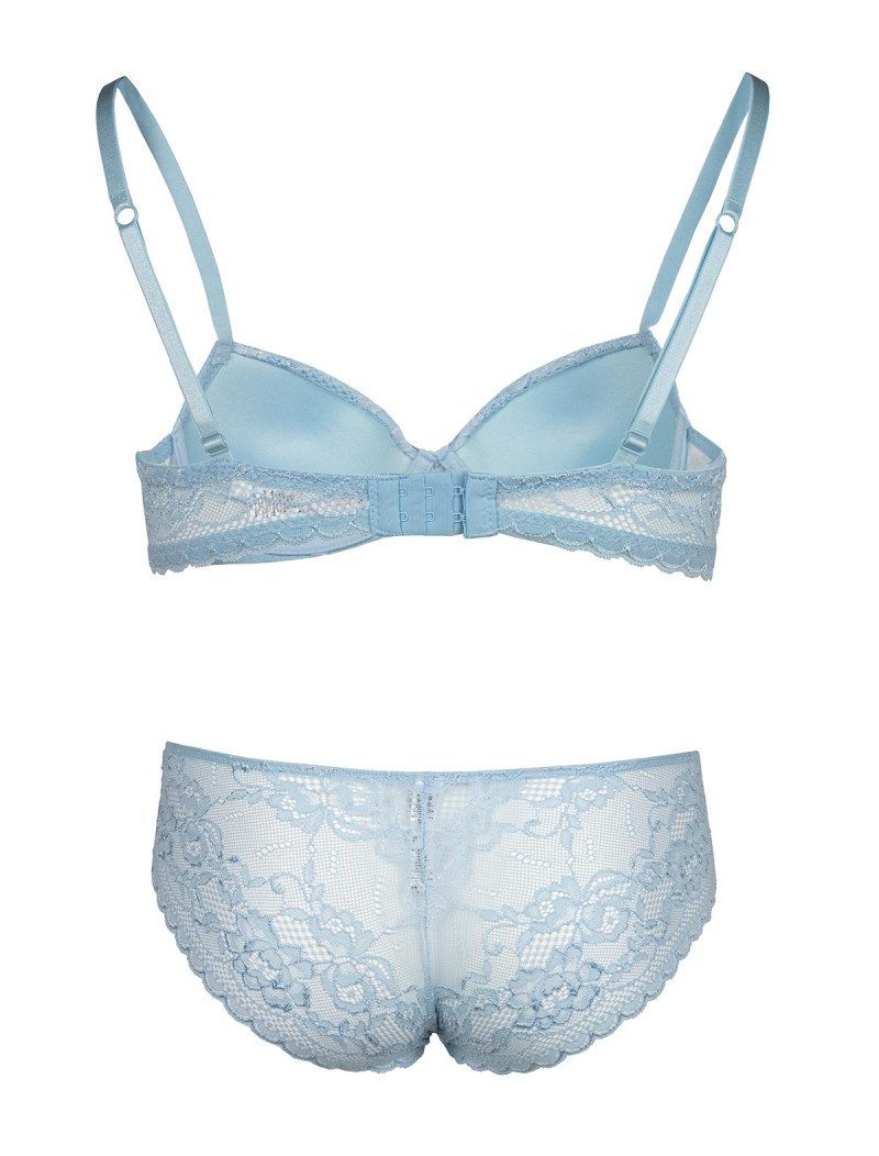 Σετ σουτιέν μπαλκονέ saten με slip δαντέλα LOVE AND BRA 