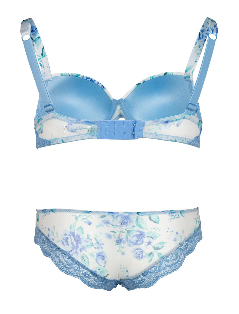 Σετ σουτιέν μπαλκονέ floral με slip δαντέλα LOVE AND BRA 