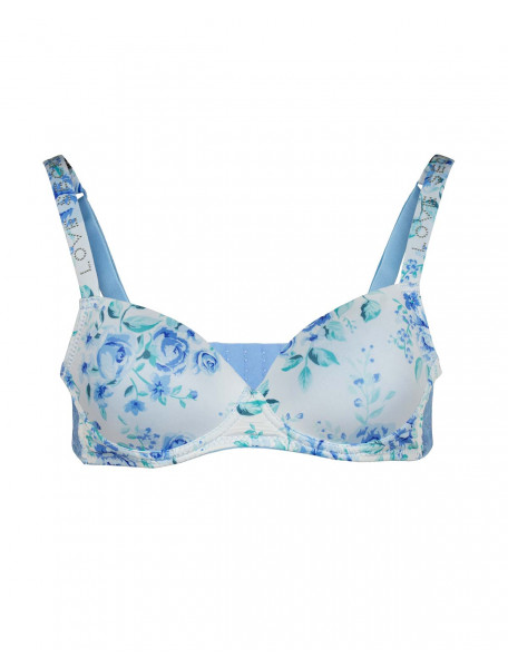 Σετ σουτιέν μπαλκονέ floral με slip δαντέλα LOVE AND BRA 