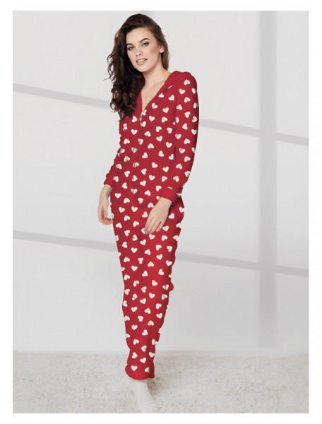 Ολόσωμη πιτζάμα γυναικεία fleece IINFIORE LOVE