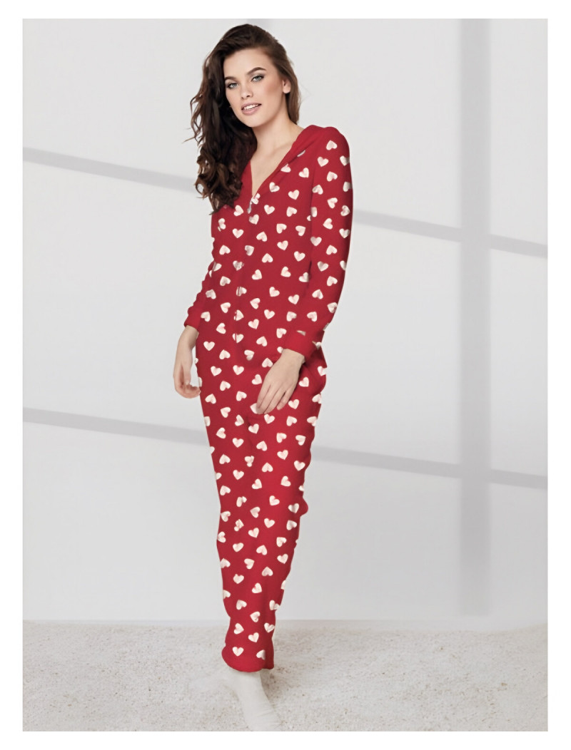 Ολόσωμη πιτζάμα γυναικεία fleece IINFIORE LOVE