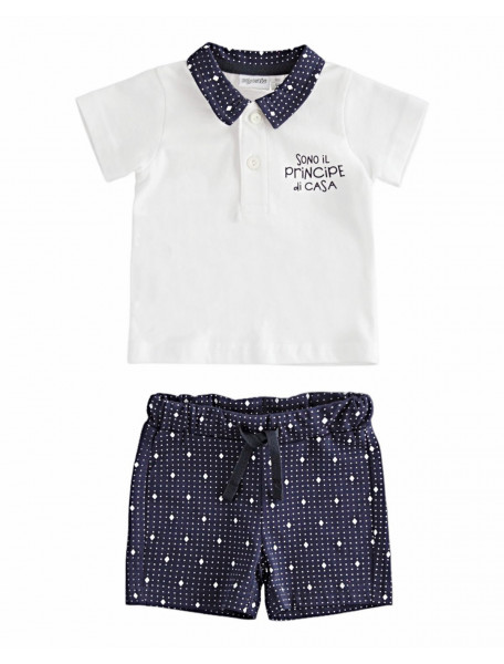 Κοντομάνικο σετ για bebe αγόρι πουά Mignolo Dodipetto
