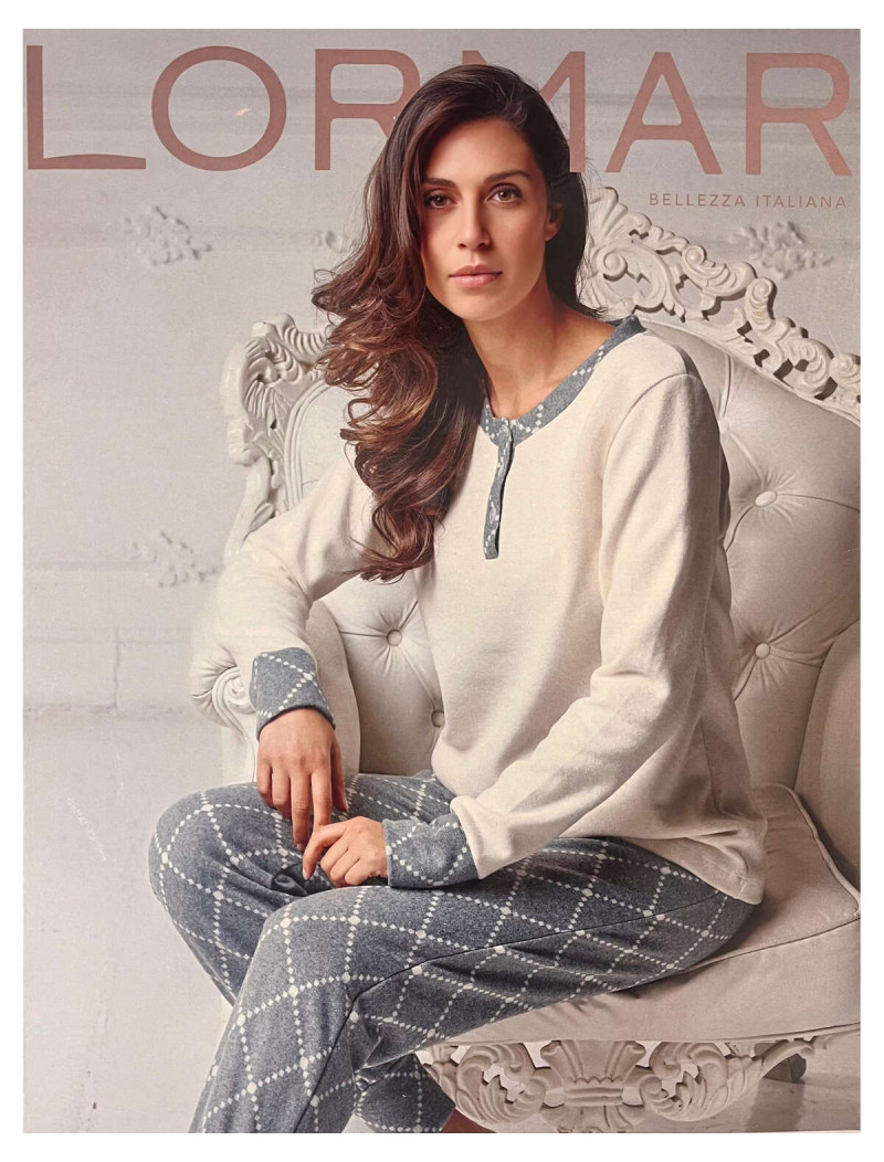 Πιτζάμα γυναικεία fleece καρρό LORMAR 