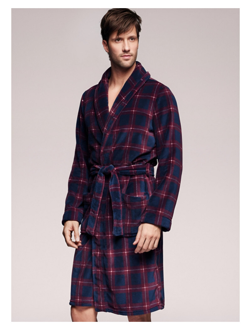 Ρόμπα ανδρική fleece  καρό INFIOREUOMO