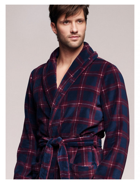 Ρόμπα ανδρική fleece  καρό INFIOREUOMO