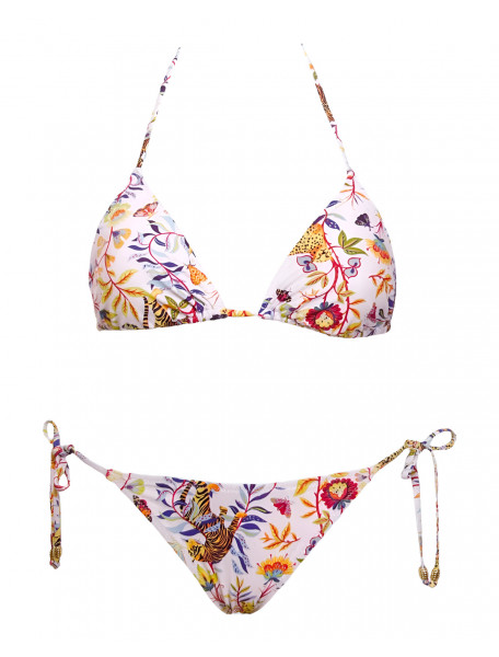Γυναικείο μαγιό σλιπ δετό με λεοπάρδαλη SIELEI