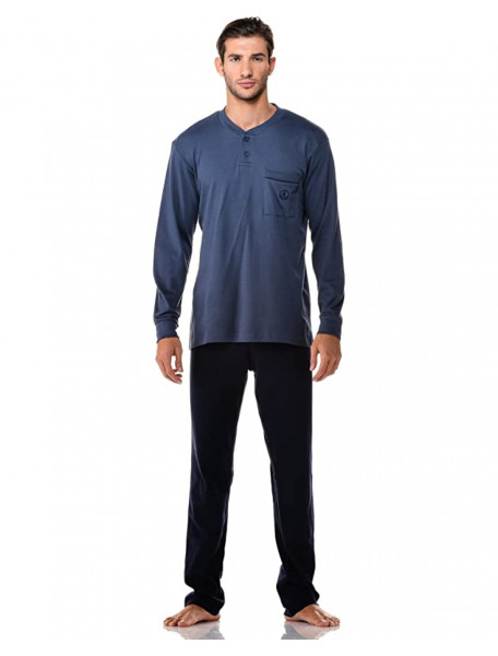 Ανδρική πιτζάμα plus size βαμβακερή NAVIGARE B2Y14258B