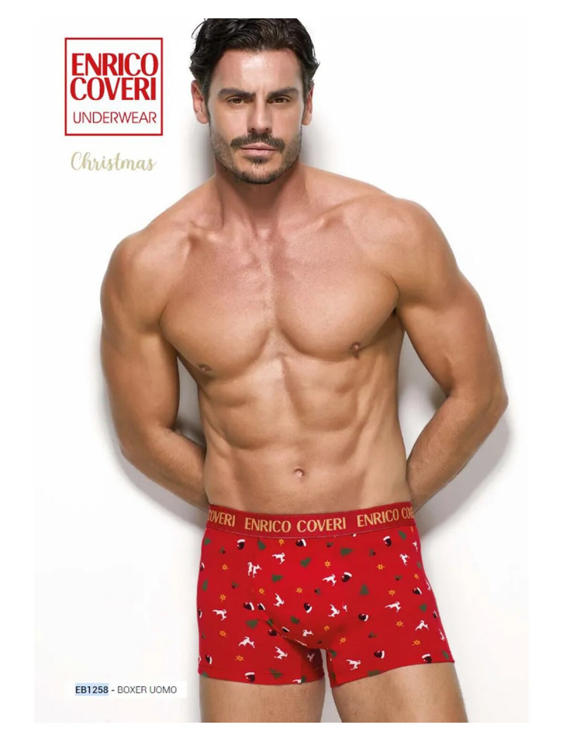 Boxer ανδρικό χριστουγεννιάτικο ENRICO COVERI EB1258