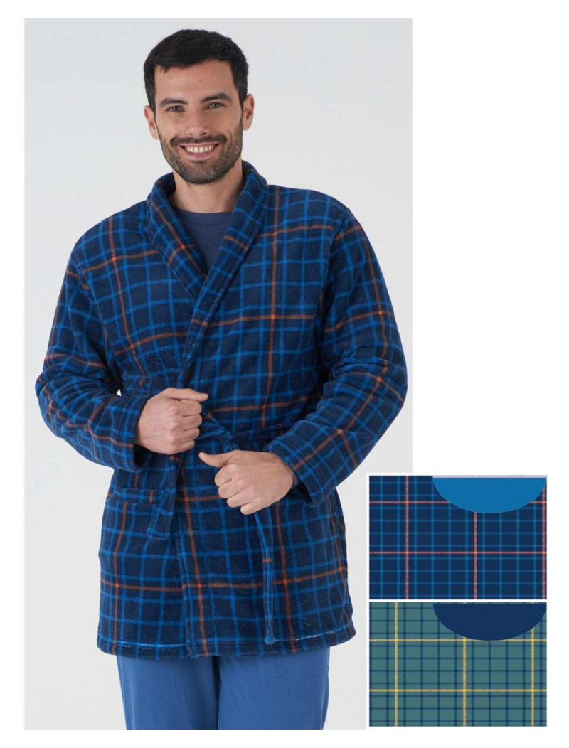 Ρόμπα ανδρική fleece  καρό KAREL PIU KF5267VLUC