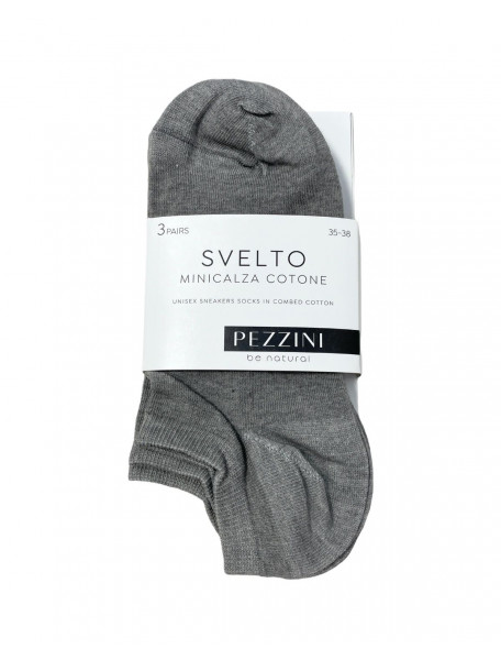 3 ζευγάρια κάλτσες κοφτές unisex PEZZINI 