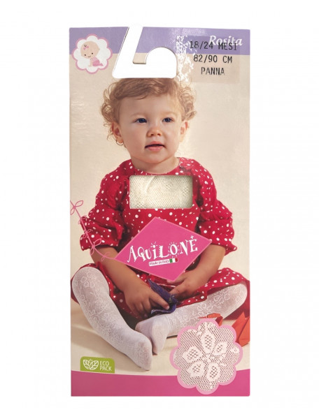 Καλσόν bebe λεπτό με floral δαντέλα AQUILONE