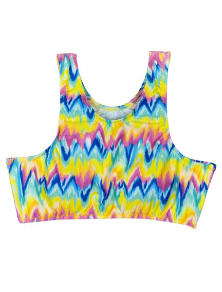 Μαγιό μπικίνι αθλητικό τοπ κορίτσι tie dye Tortue