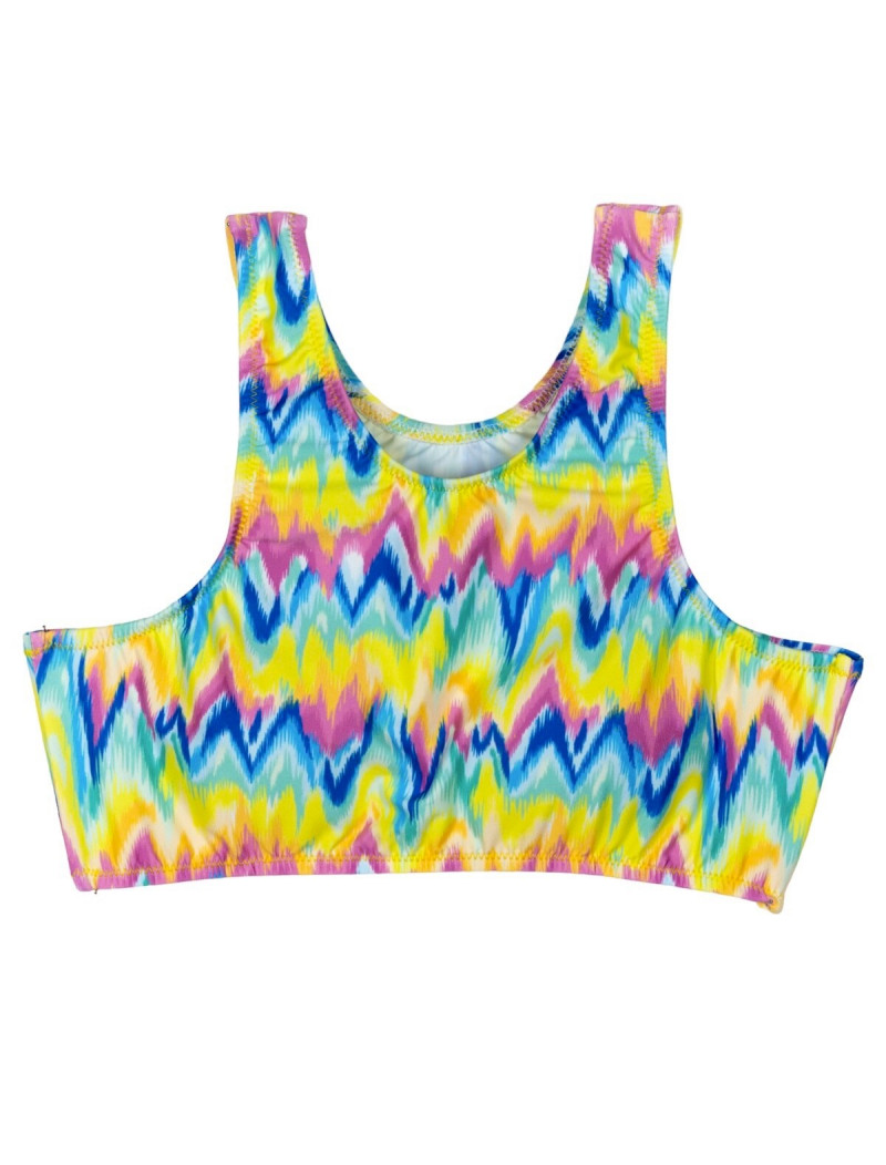 Μαγιό μπικίνι αθλητικό τοπ κορίτσι tie dye Tortue