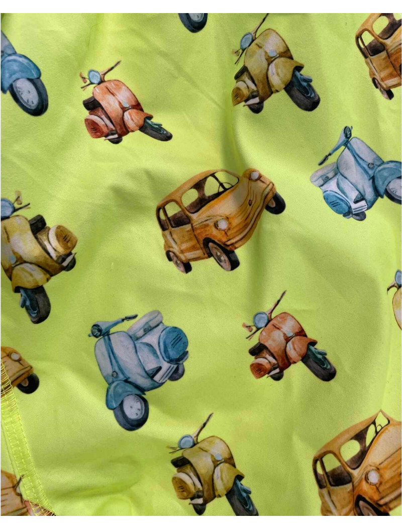 Παιδικό μαγιό βερμούδα αγόρι με vespa και αυτοκίνητα TORTUE 