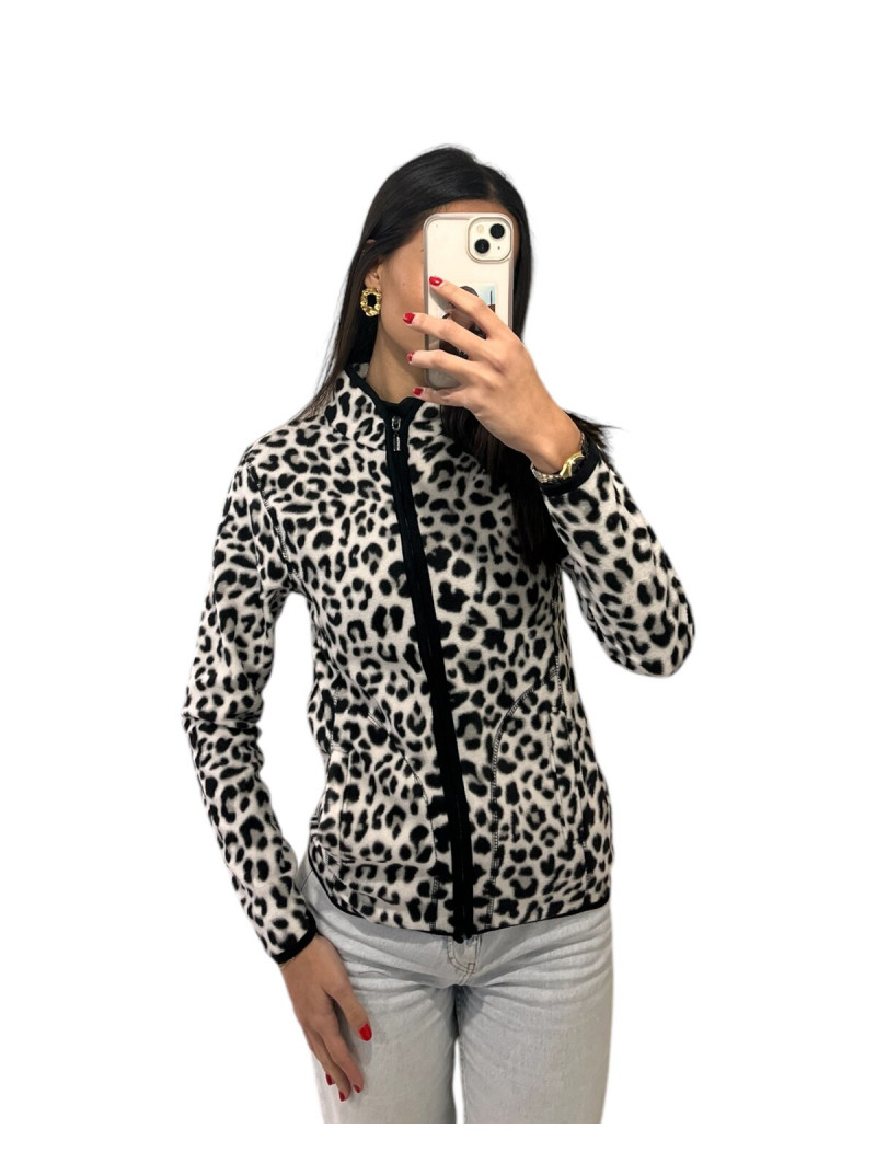 Γυναικεία leopard  ζακέτα fleece instyle