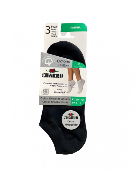3 ζευγάρια κάλτσες κοφτές unisex CHARRO