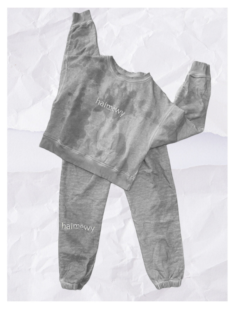Homewear γυναικεία βαμβακερή φούτερ φόρμα haimewy