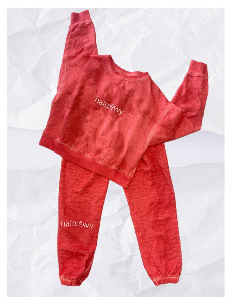 Homewear γυναικεία βαμβακερή φούτερ φόρμα haimewy
